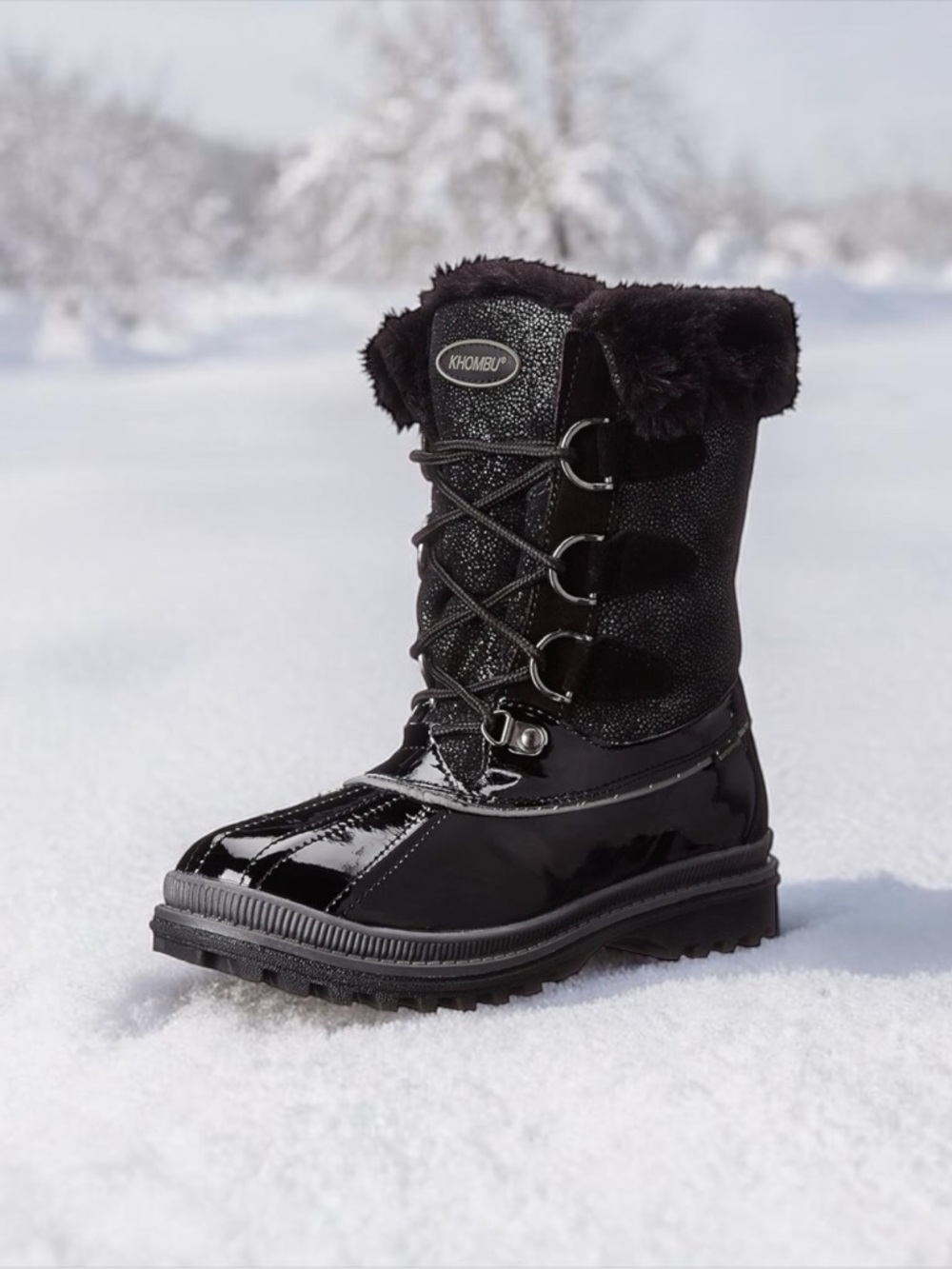 Khombu Quechee Stingray waterproof winter boots Outdoor Glam Snow Shoes Size 7